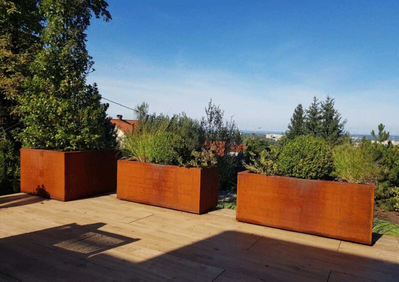 Donice Podluzne Corten Largo Taras - cortena.pl