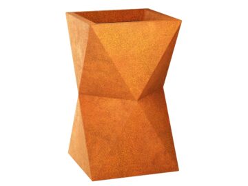 Geometrischer Corten-Blumentopf AMPOLLETA S