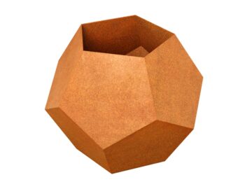 Geometrischer Corten BOLA Blumentopf