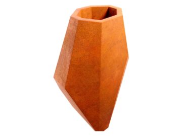 Geometrischer Corten-Blumentopf TERRON S