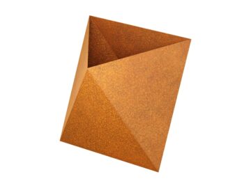Geometrischer Corten-Blumentopf TRIANGULO