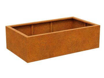 Blumentopf aus Cortenmetall ohne Boden NOFONDO 2
