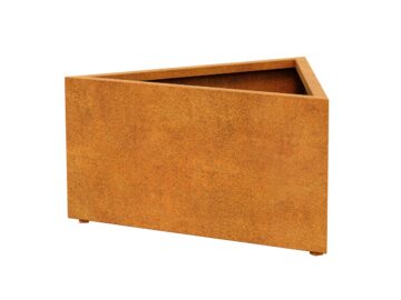 Dreieckiger Metallblumentopf Corten TRIANGO 4