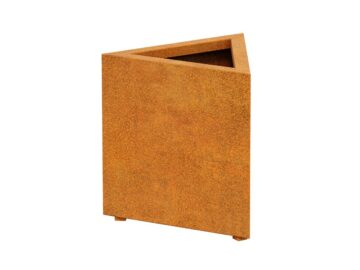 Dreieckiger Metallblumentopf Corten TRIANGO 1