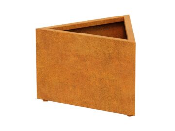 Corten TRIANGO 3 dreieckiger Metallblumentopf