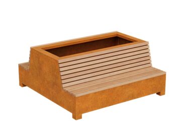 Lawko Donica Bastidor Ogrodowa Miejska 2 Corten A - cortena.pl