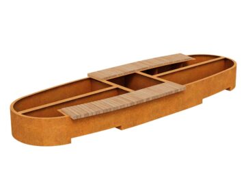 Lawko Donica Bastidor Ogrodowa Miejska 4 Corten A - cortena.pl