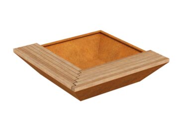Lawko Donica Bastidor Ogrodowa Miejska 5b Corten A - cortena.pl