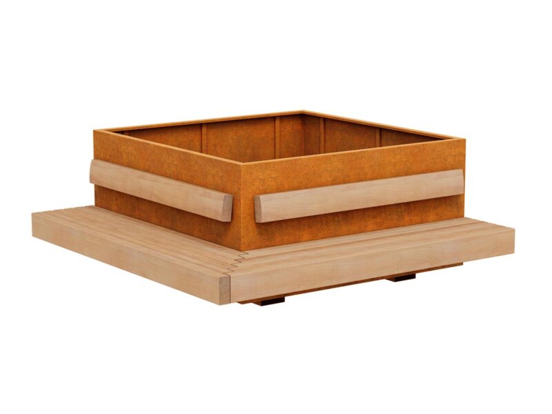 Lawko Donica Bastidor Ogrodowa Miejska 7 Corten A - cortena.pl