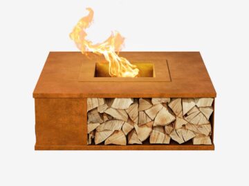Quadratischer Corten INDY-Kamin