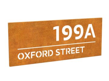 Corten CALLE 1 Adressschild