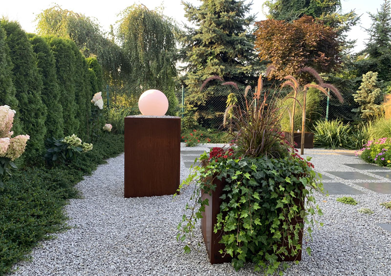 Donica Corten Wysoka Metalowa - cortena.pl