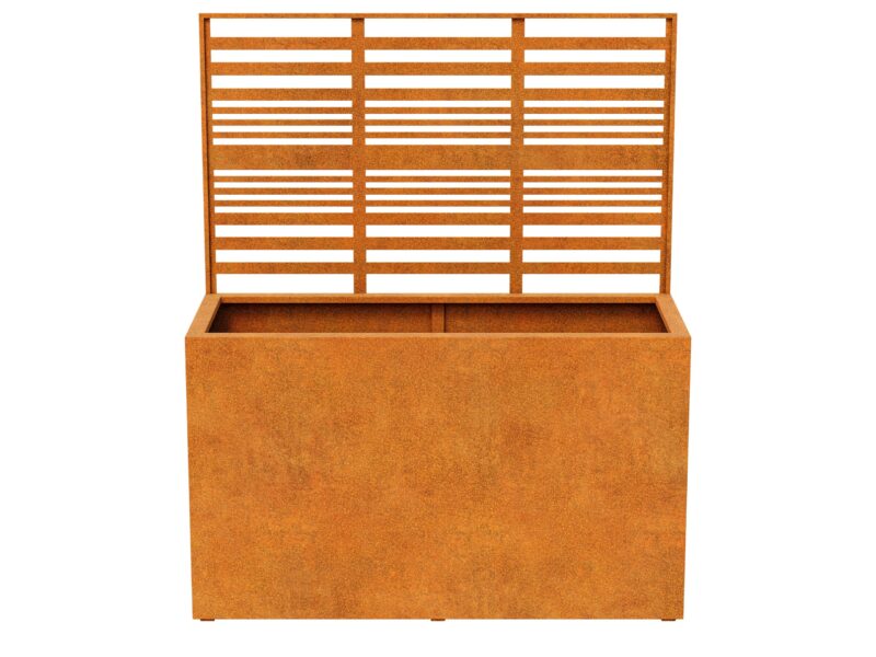 Blumentopf Aus Cortenmetall Mit Kamin Coverra 2a 150x60x180 Cm 2 - cortena.de