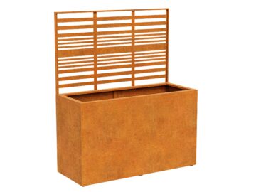 Blumentopf Aus Cortenmetall Mit Kamin Coverra 2a 150x60x180 Cm - cortena.de
