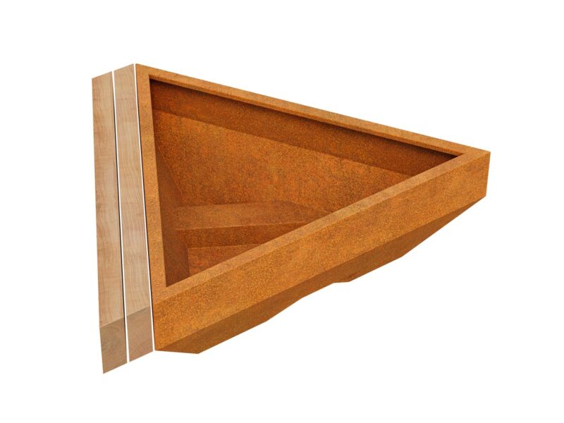 Corten Bastidor 3 Pflanzbank 140x121x45 Cm 2 - cortena.de