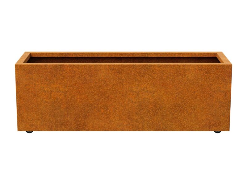 Corten Blumentopf Auf Radern Movil 1 140x45x45 Cm 2 - cortena.de
