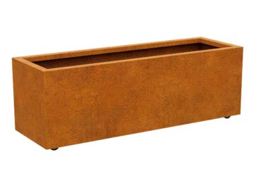 Corten Blumentopf Auf Radern Movil 1 140x45x45 Cm - cortena.de