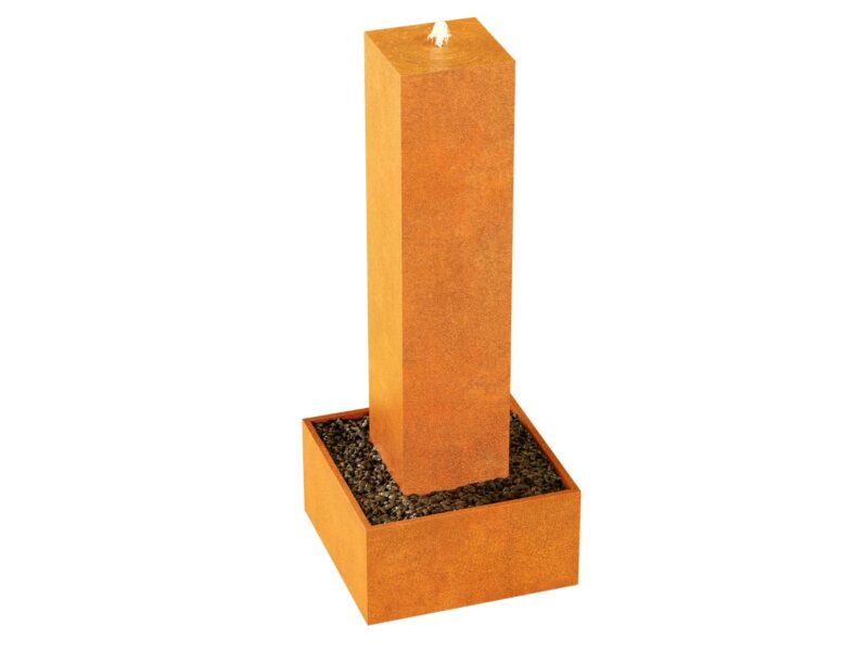 Corten Brunnen Fuente Fz1 60x60x150 Cm - cortena.de
