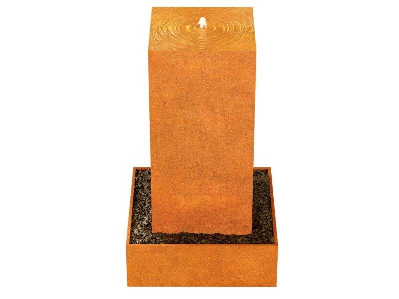 Corten Brunnen Fuente Fz2 90x90x150 Cm 2 - cortena.de