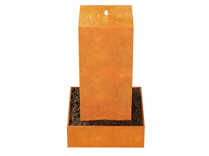 Corten Brunnen Fuente Fz3 120x120x150 Cm 2 - cortena.de