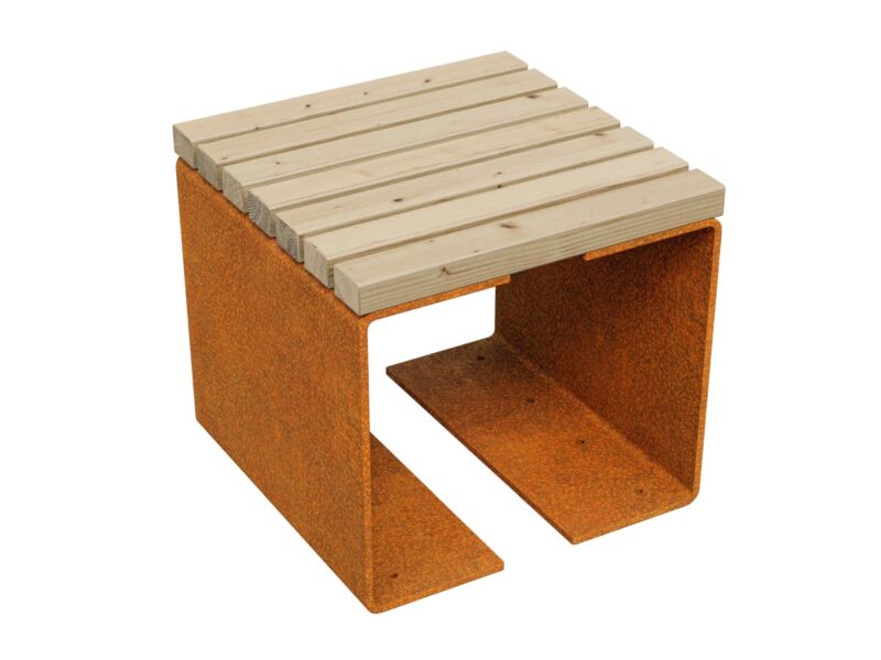 Corten Chan 1 Garten Stadtbank 50x50x46 Cm - cortena.de