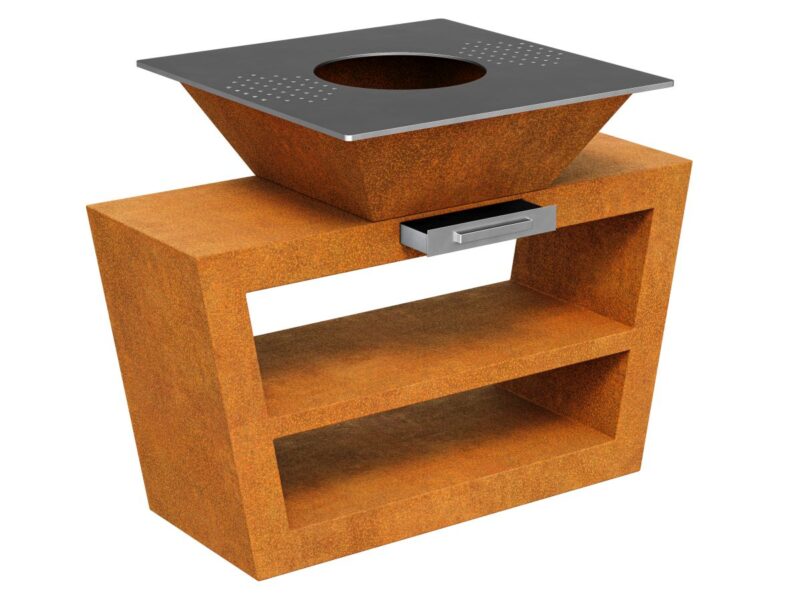 Corten Coccina 2 Gartenkuche Grill 168x90x106 Cm - cortena.de