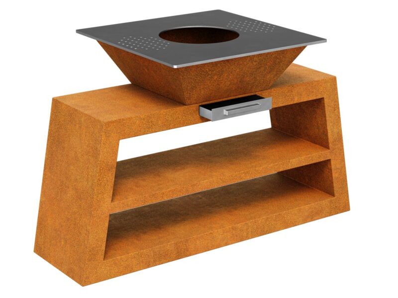 Corten Coccina 3 Gartenkuche Grill 168x90x106 Cm - cortena.de