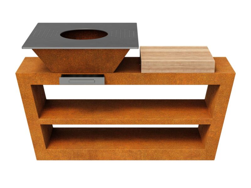 Corten Coccina 4 Gartenkuche Grill 180x90x106 Cm 2 - cortena.de