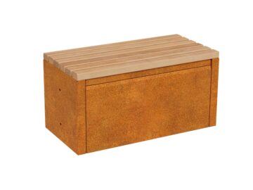 Corten Estar 2 Garten Stadtbank 90x45x45 Cm - cortena.de