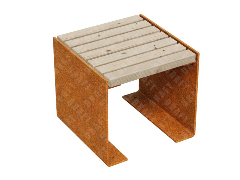 Corten Flanco B1 Garten Stadtbank 50x50x46 Cm 3 - cortena.de