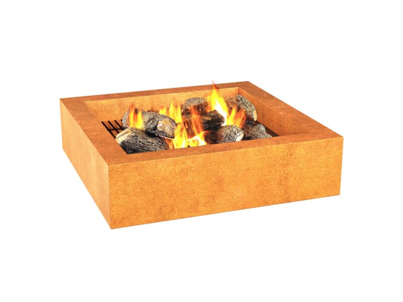 Corten Hogar 2 Kamin Mit Rost 100x100x30 Cm 3 - cortena.de