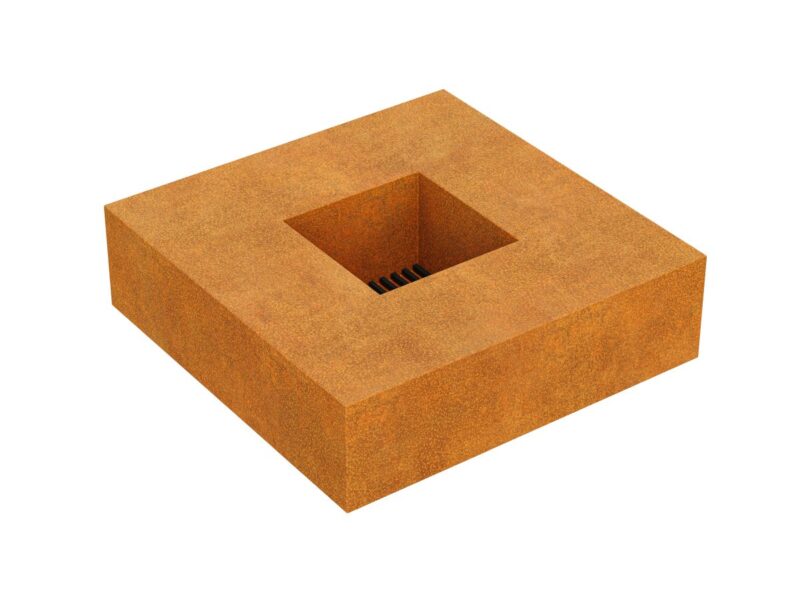 Corten Kamin Hogar 4 100x100x30 Cm - cortena.de