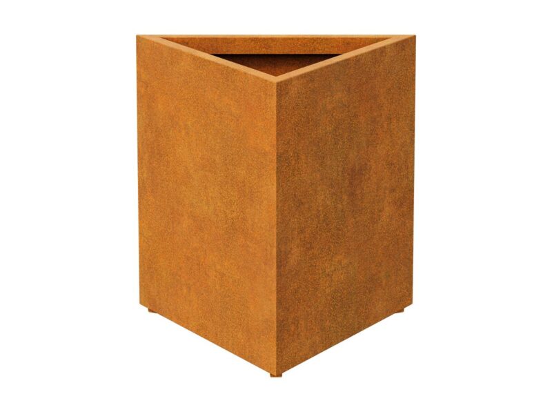Corten Triango 2 Dreieckiger Metallblumentopf 100x87x60 Cm 2 - cortena.de