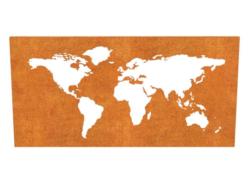 Corten Wandkarte 1 140x2x80 Cm 2 - cortena.de