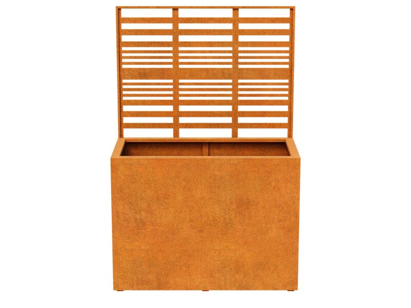 Cortenmetall Blumentopf Mit Kamin Coverra 1a 120x60x180 Cm 2 - cortena.de