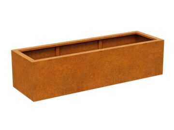 Cortenmetall Blumentopf Ohne Boden Nofondo 4 160x50x40 Cm - cortena.de