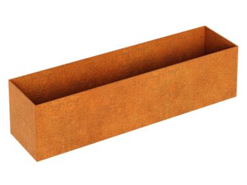 Cortenmetall Blumentopf Rapido L2 120x30x30 Cm - cortena.de