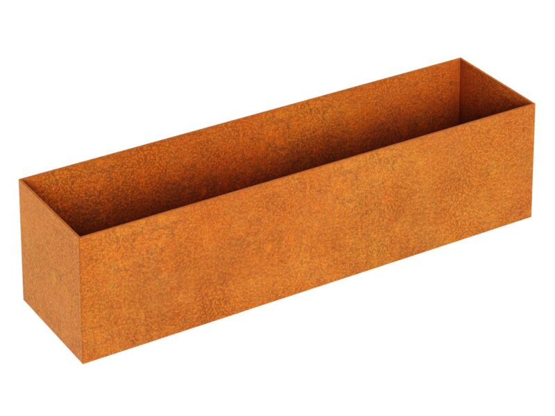Cortenmetall Blumentopf Rapido L2 120x30x30 Cm - cortena.de