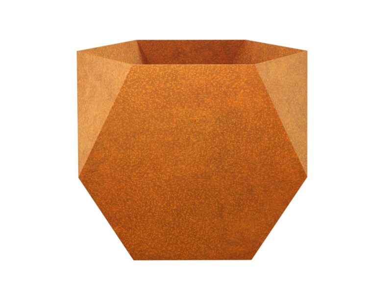 Geometrischer Blumentopf Contenador Aus Corten 100x100x95 Cm 2 - cortena.de