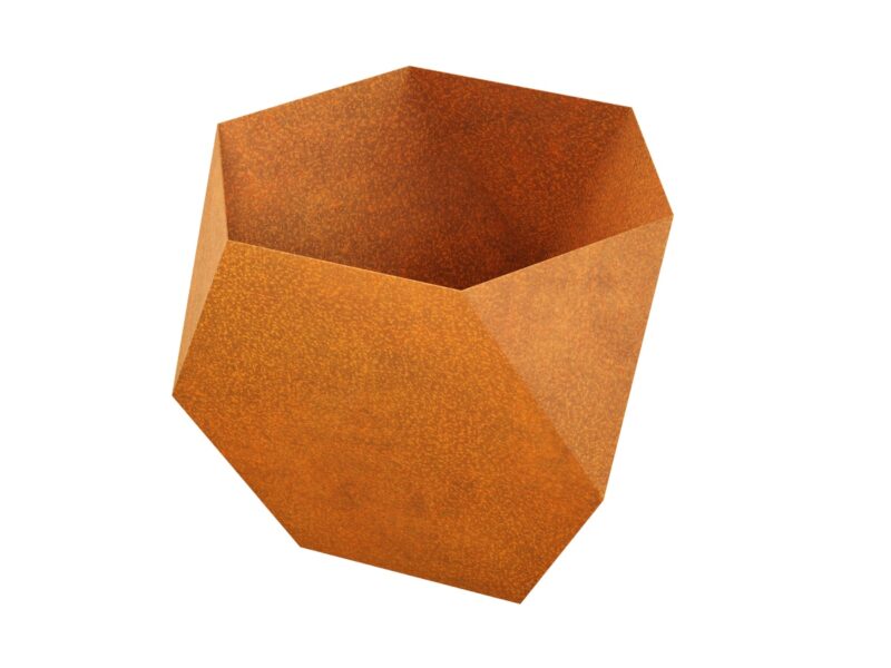 Geometrischer Blumentopf Contenador Aus Corten 100x100x95 Cm - cortena.de