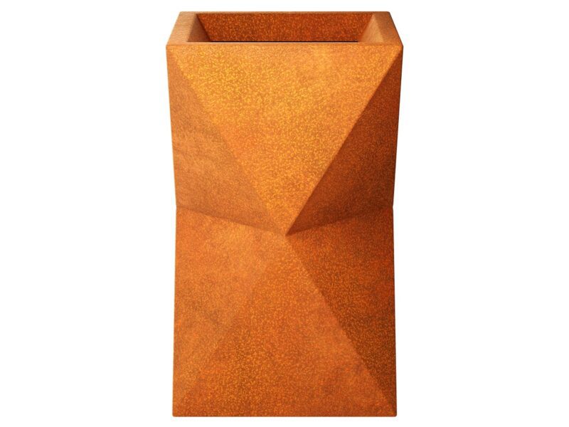 Geometrischer Corten Blumentopf Ampolleta L 60x60x110 Cm 2 - cortena.de