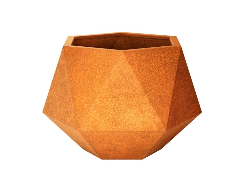 Geometrischer Corten Blumentopf Hexagon S 692x60x48 Cm 2 - cortena.de