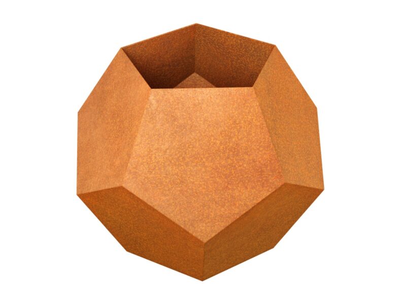 Geometrischer Corten Bola Blumentopf 110x110x90 Cm 2 - cortena.de