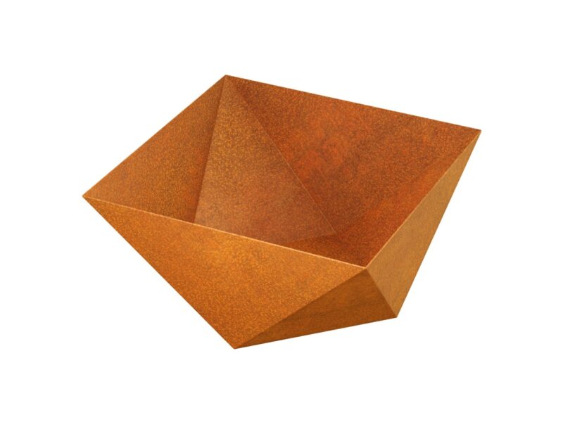 Geometrischer Corten Cubeta Blumentopf 60x60x40 Cm - cortena.de